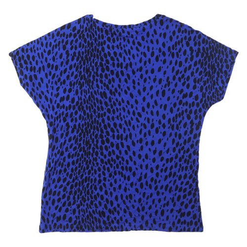 Hobbs Women's Blue Animal Print T-Shirt XL