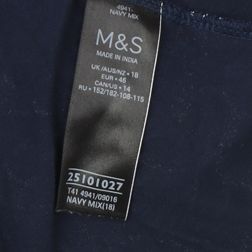 Marks and Spencer Women's Blue Art T-Shirt Size 18