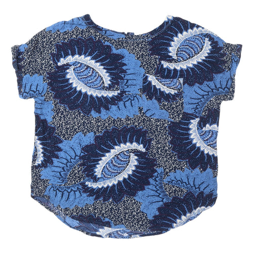 Next Women's Blue Floral Blouse Size 10