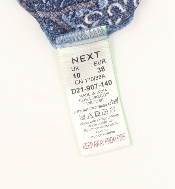 Next Women's Blue Floral Blouse Size 10