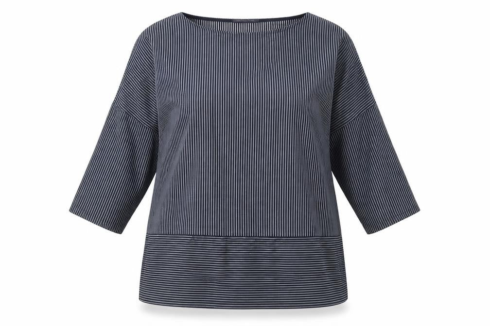 Front view of Marks & Spencer Women's Navy Tunic Blouse, size 14