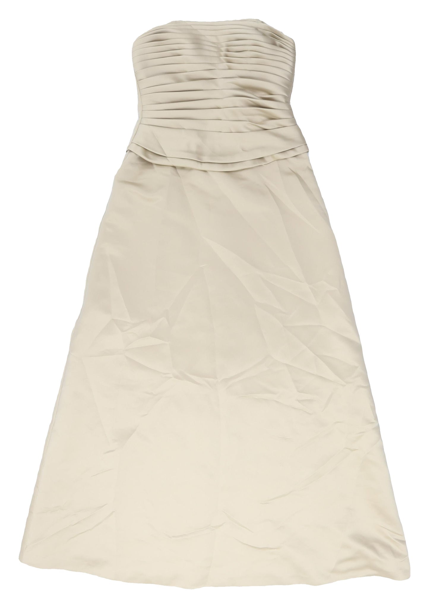 BHS Women's Beige Strapless Formal A-Line Dress