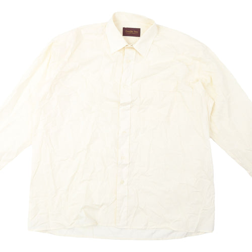 Double Two Men's Ivory Button-Up Shirt, 16.5, Long Sleeve