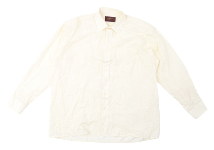 Double Two Men's Ivory Button-Up Shirt, 16.5, Long Sleeve