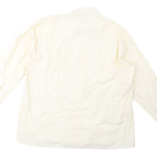 Double Two Men's Ivory Button-Up Shirt, 16.5, Long Sleeve