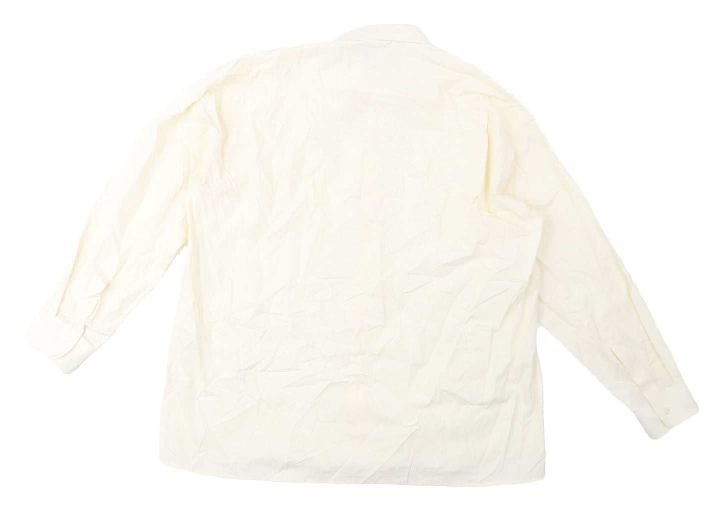 Double Two Men's Ivory Button-Up Shirt, 16.5, Long Sleeve