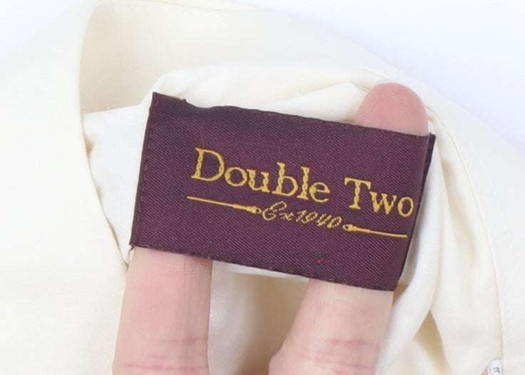 Double Two Men's Ivory Button-Up Shirt, 16.5, Long Sleeve