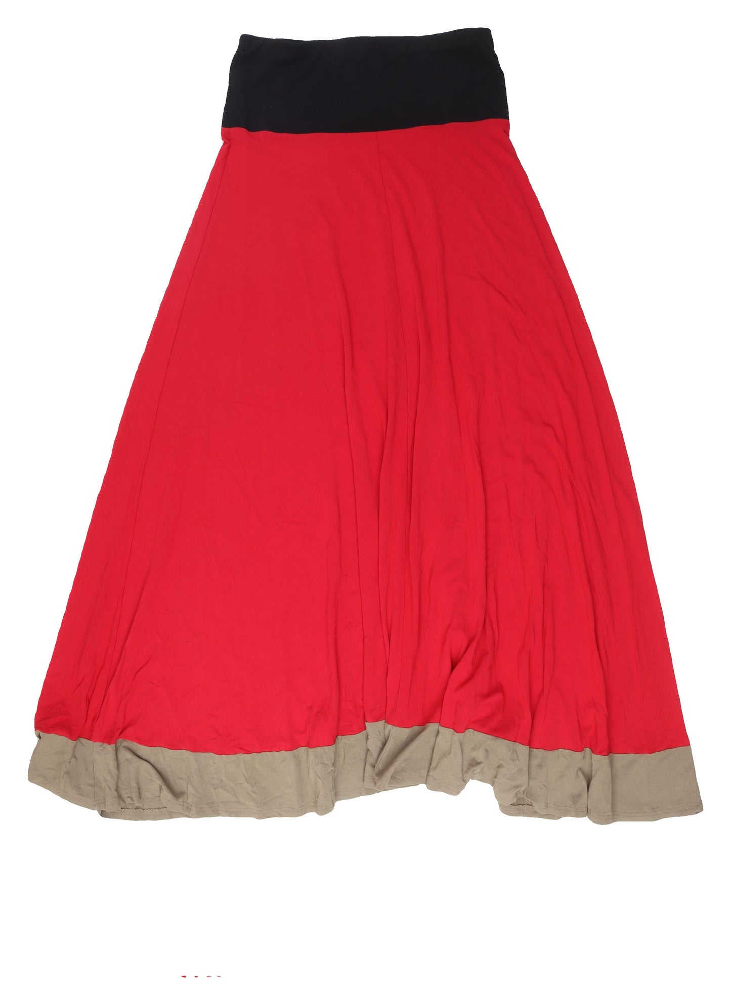 Linea Women's Red Midi Colourblock Dress Size L