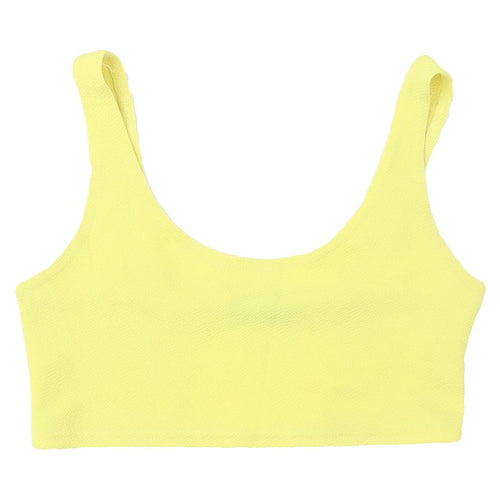 Boohoo Women's Yellow Cropped Tank Top Size 6