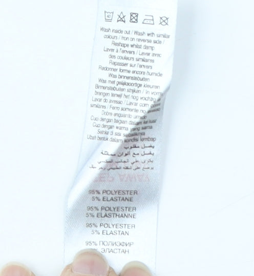 New Look Black Striped Pinafore Dress Size 8