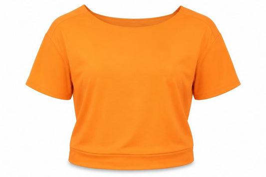 Front view of Next Women’s Orange Basic Short Sleeve T-Shirt, size UK 14
