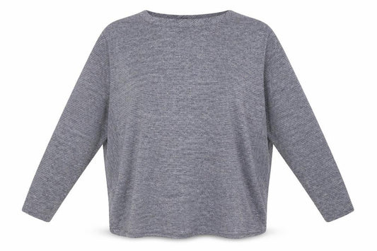 Front view of Next Women's Grey Long Sleeve Top, size 14