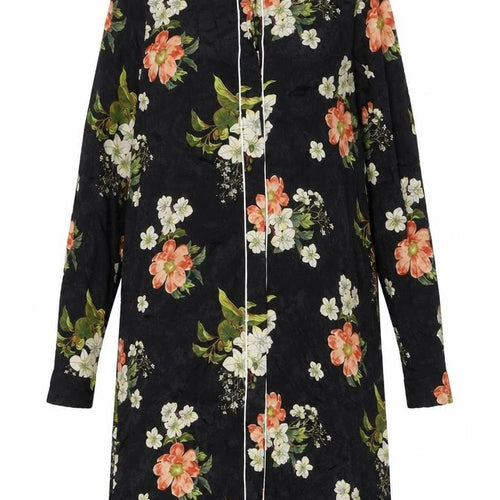Very Women's Floral Shirt Dress, Black, Size 14, Autumn Wear