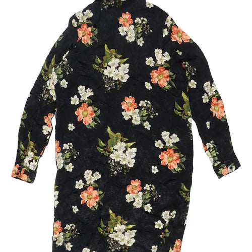 Very Women's Floral Shirt Dress, Black, Size 14, Autumn Wear