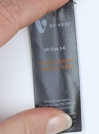 Very Women's Floral Shirt Dress, Black, Size 14, Autumn Wear