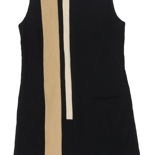 Next Women's Black Beige Shift Dress UK 12
