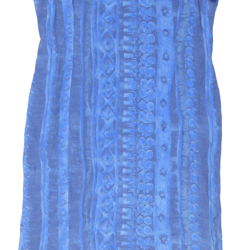 Libra Blue Women’s Shift Dress, Size 16, Geometric Pattern