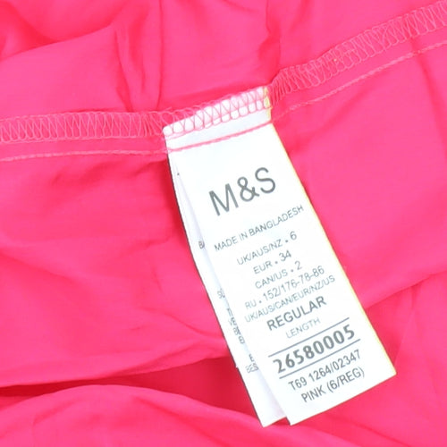 Marks and Spencer Pink Sleeveless Midi Dress Size 6