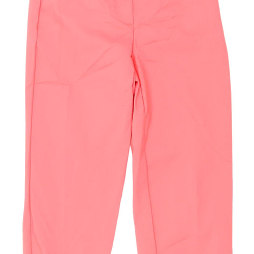 Marks and Spencer Pink High Rise Women's Trousers