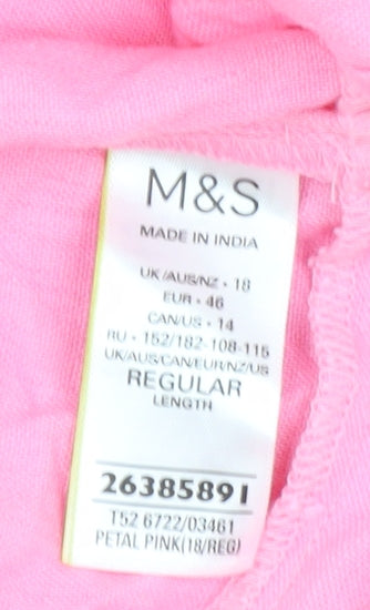 Marks and Spencer Pink Slip Dress Women Size 18 Summer
