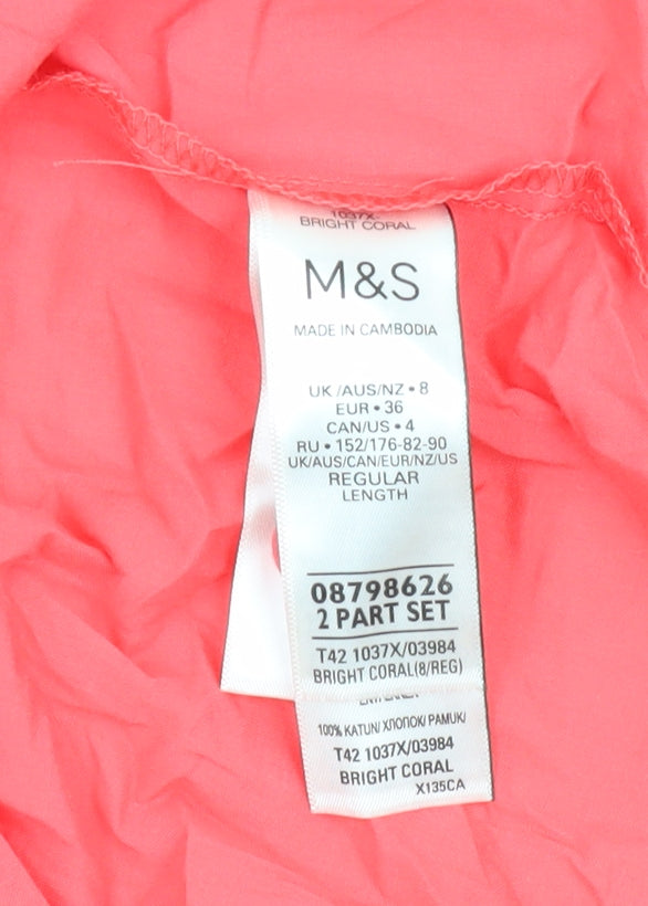 Marks and Spencer Women's Multicoloured 8 Shirt Dress