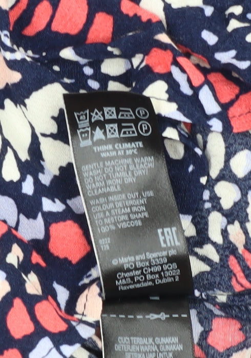 Marks and Spencer Women's Floral T-Shirt, Size 8, Multicoloured