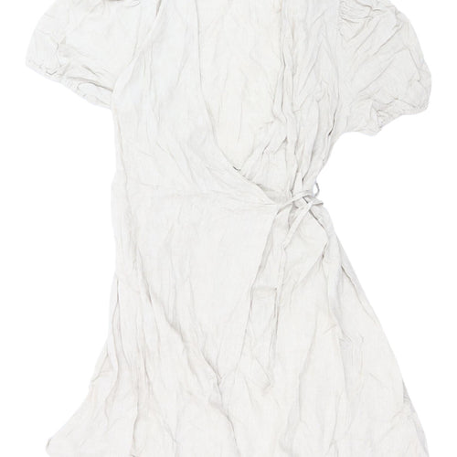 Marks & Spencer Women's Ivory Linen Wrap Dress