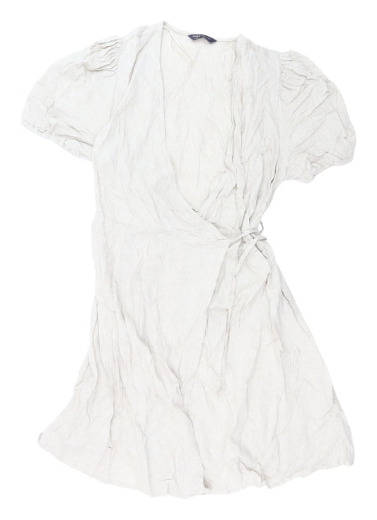 Marks & Spencer Women's Ivory Linen Wrap Dress