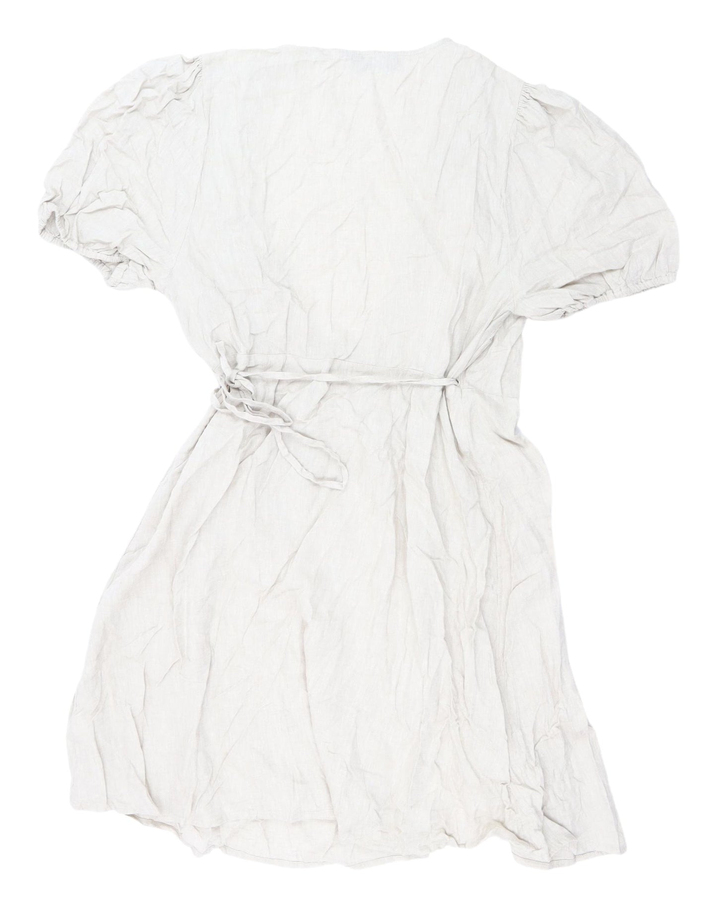 Marks & Spencer Women's Ivory Linen Wrap Dress