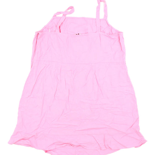 Pink Linen Slip Dress - Marks and Spencer, Size 20