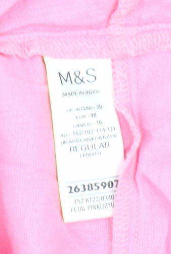 Pink Linen Slip Dress - Marks and Spencer, Size 20