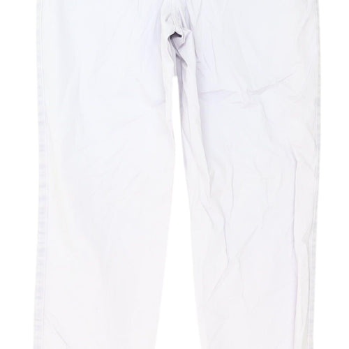 Marks and Spencer Women's White Chino Trousers Size 8