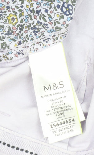 Marks and Spencer Women's White Chino Trousers Size 8