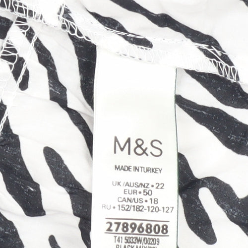 Marks and Spencer Women's Zebra Print Camisole Top, Size 22