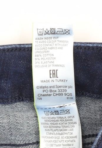 Marks and Spencer Women's Slim Blue Studded Jeans 10