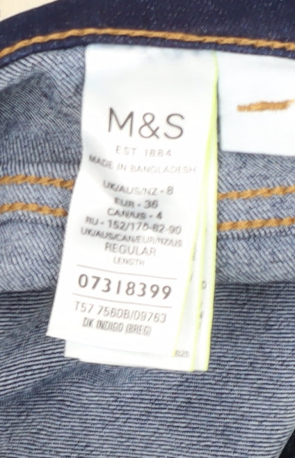 Marks and Spencer Women's Blue Skinny Jeans Size 8