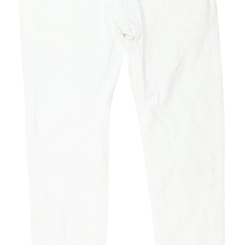 Marks and Spencer Men's White Skinny Jeans, Size 10, Stretch