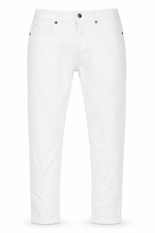 Front view of Marks & Spencer Men's White Skinny Jeans, size 10, Stretch