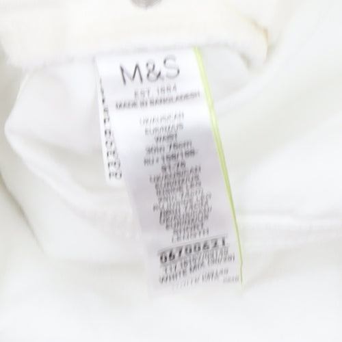 Marks and Spencer Men's White Skinny Jeans, Size 10, Stretch