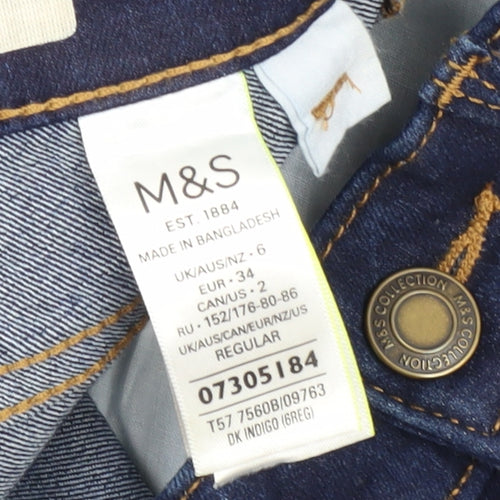 Marks & Spencer Women's Blue Skinny Jeans Size 6