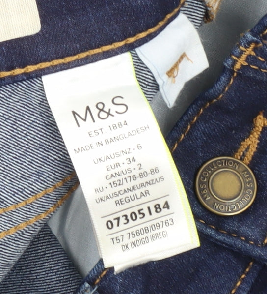 Marks & Spencer Women's Blue Skinny Jeans Size 6
