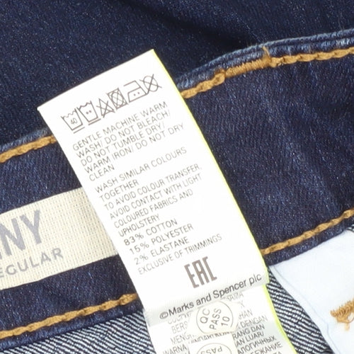 Marks & Spencer Women's Blue Skinny Jeans Size 6