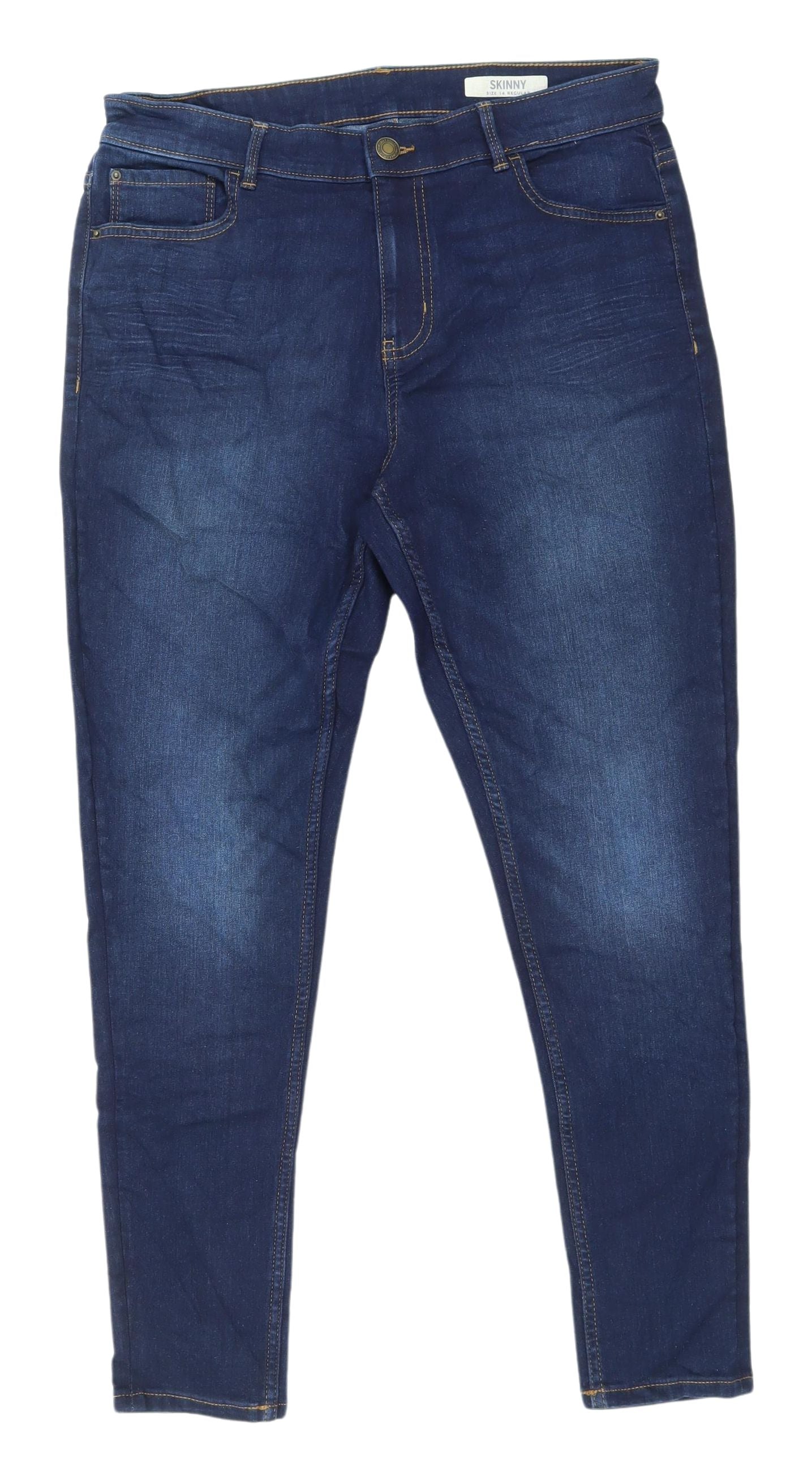 Marks and Spencer Women's Blue Skinny Jeans Size 14