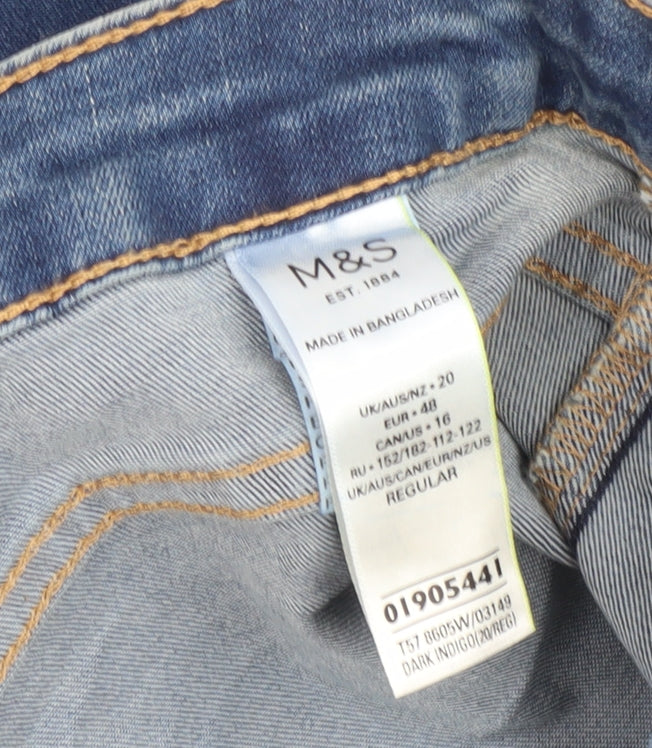 Marks and Spencer Women's Blue Skinny Jeans Size 20