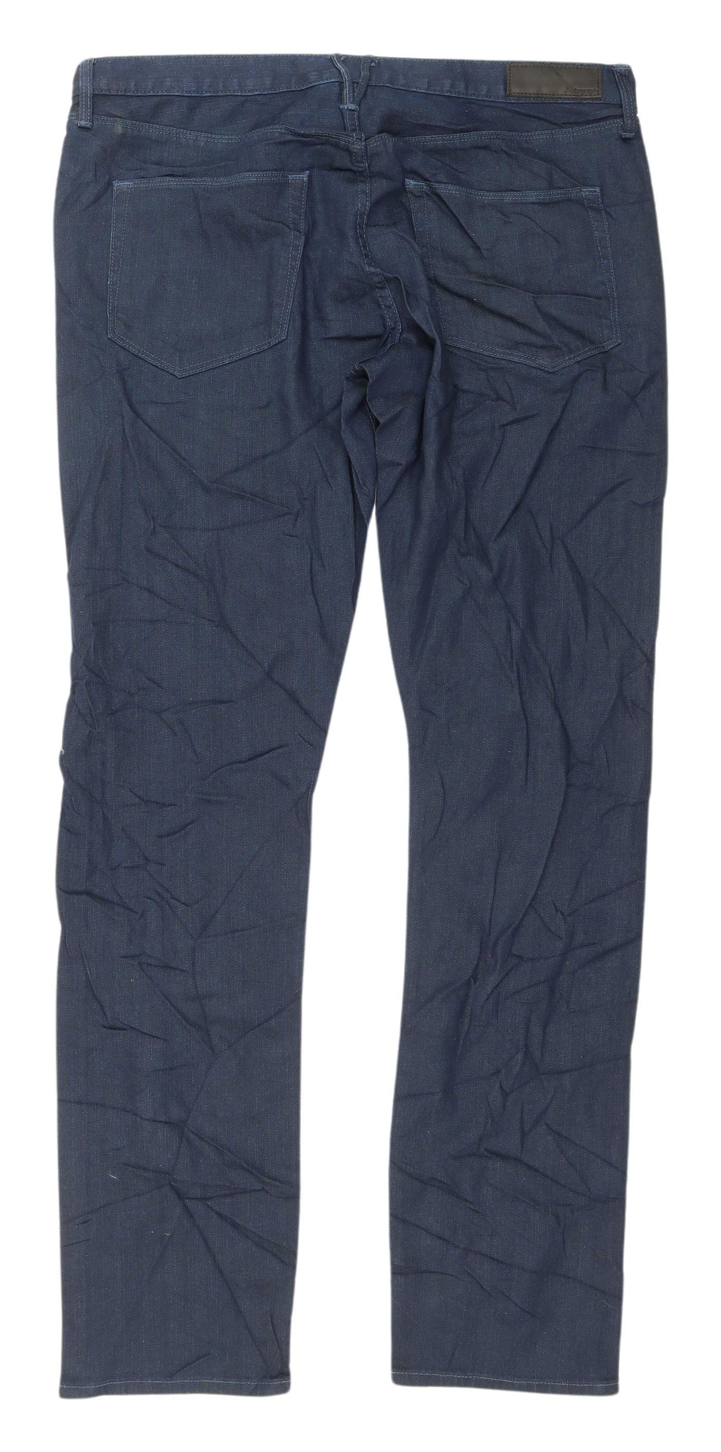 Marks & Spencer Men's Blue Slim Jeans 34W 33L