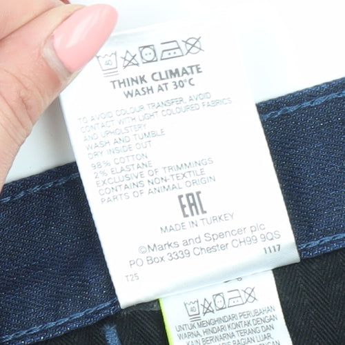 Marks & Spencer Men's Blue Slim Jeans 34W 33L