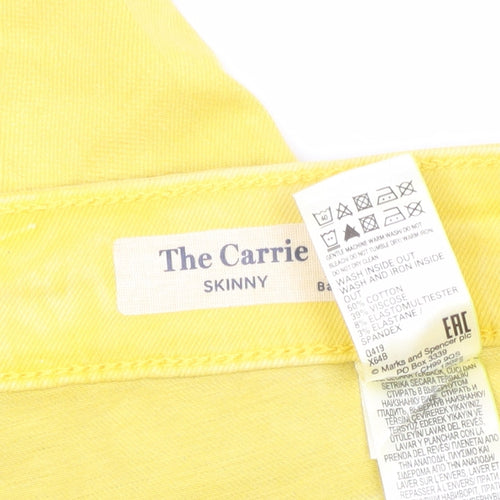 Marks and Spencer Women's Yellow Skinny Jeans