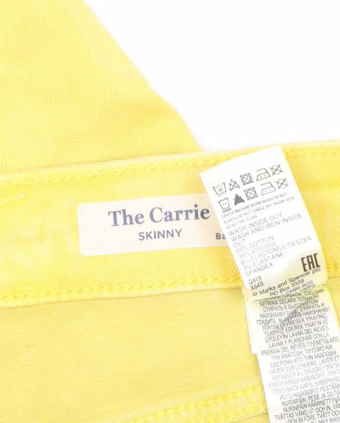 Marks and Spencer Women's Yellow Skinny Jeans