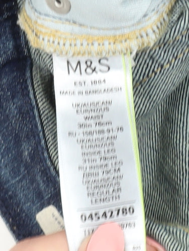 Marks and Spencer Men's Blue Skinny Jeans, Size 30