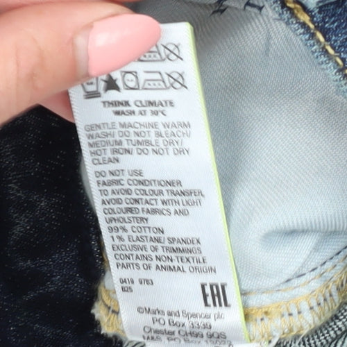 Marks and Spencer Men's Blue Skinny Jeans, Size 30